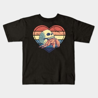 Drama Crab - Funny Crab Carrying a Skull Kids T-Shirt